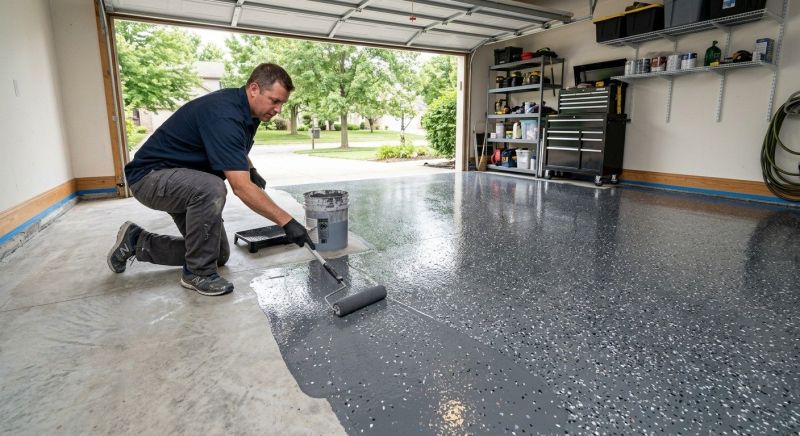 Garage Floor Epoxy Installation in Loudoun County, VA